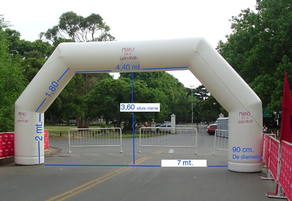 alquiler de inflable arco de maraton arco de llegada arco de salida