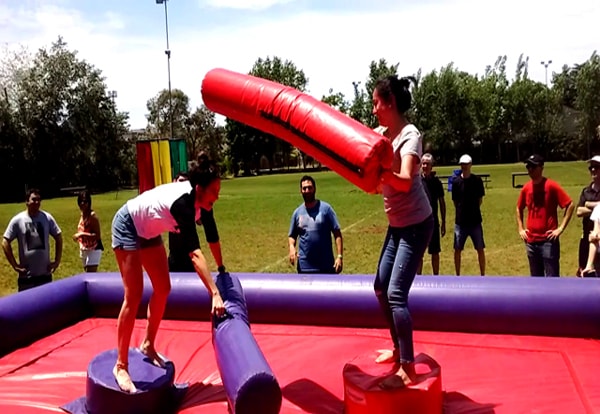 inflable ninos adultos los gladiadores