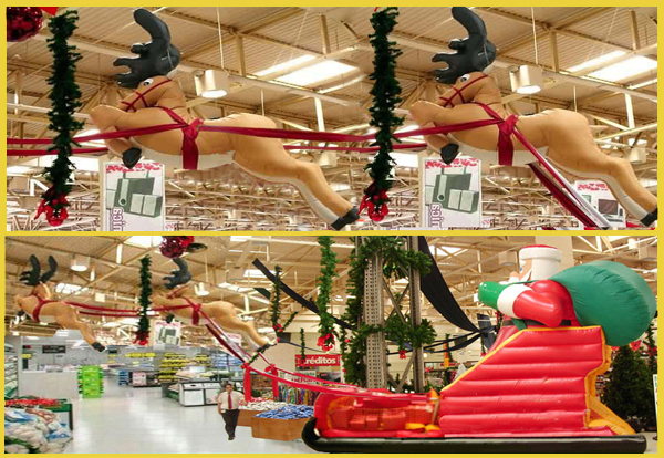 alquiler de papa noel inflable navideño navidad