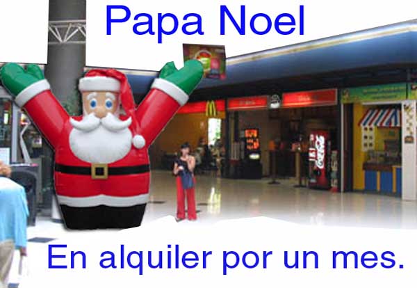 alquiler de papa noel inflable navideño navidad