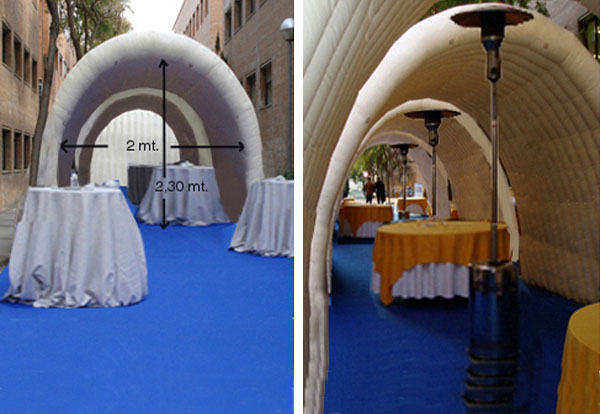 alquiler de inflable tunel de futbol